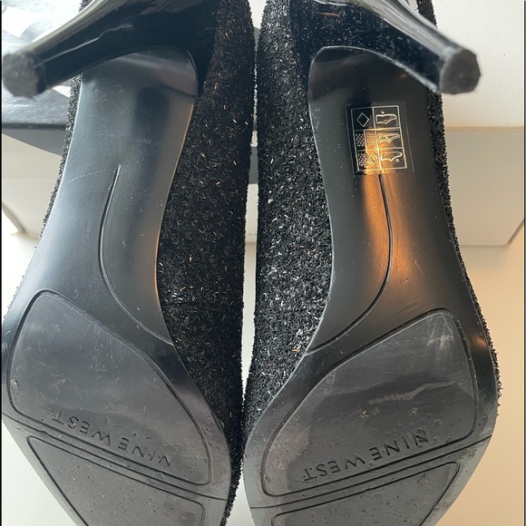 NINE WEST “STEPOUT” BLACK SPARKLE PUMP. SIZE 7.5 - Picture 5 of 7